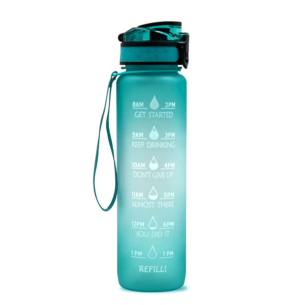 1L Tritan Water Bottle With Time Marker Bounce Cover Motivational