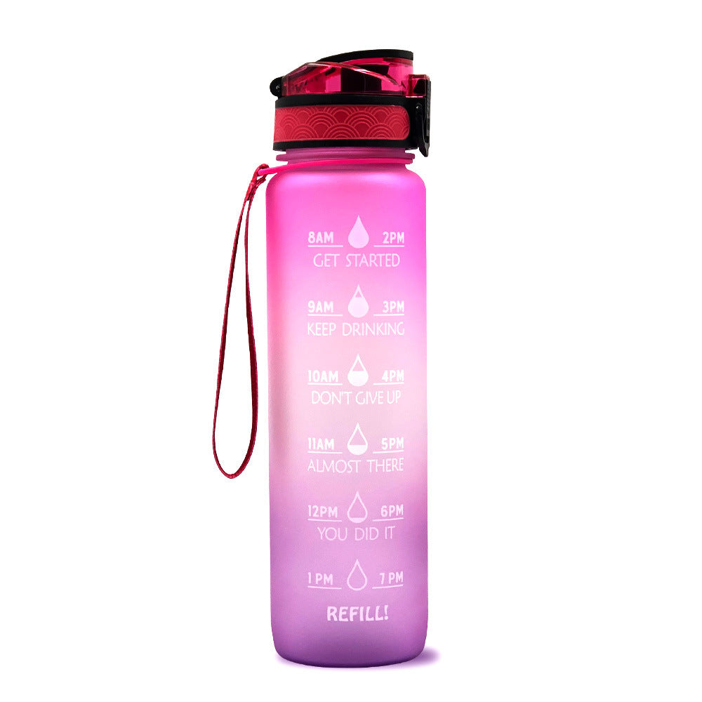 1L Tritan Water Bottle With Time Marker Bounce Cover Motivational