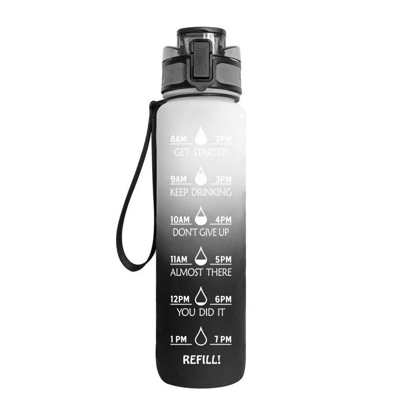 1L Tritan Water Bottle With Time Marker Bounce Cover Motivational