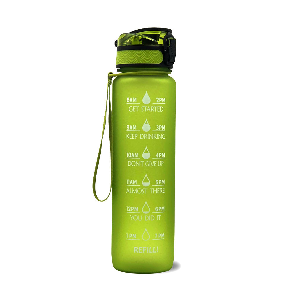 1L Tritan Water Bottle With Time Marker Bounce Cover Motivational