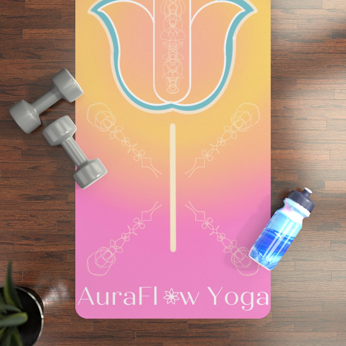 AuraFlow Yoga Mat, Eco-friendly, non-slip, microfiber & natural