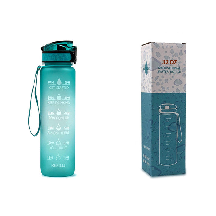 1L Tritan Water Bottle With Time Marker Bounce Cover Motivational
