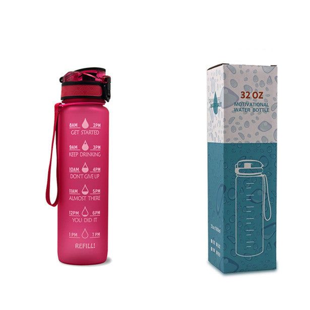 1L Tritan Water Bottle With Time Marker Bounce Cover Motivational
