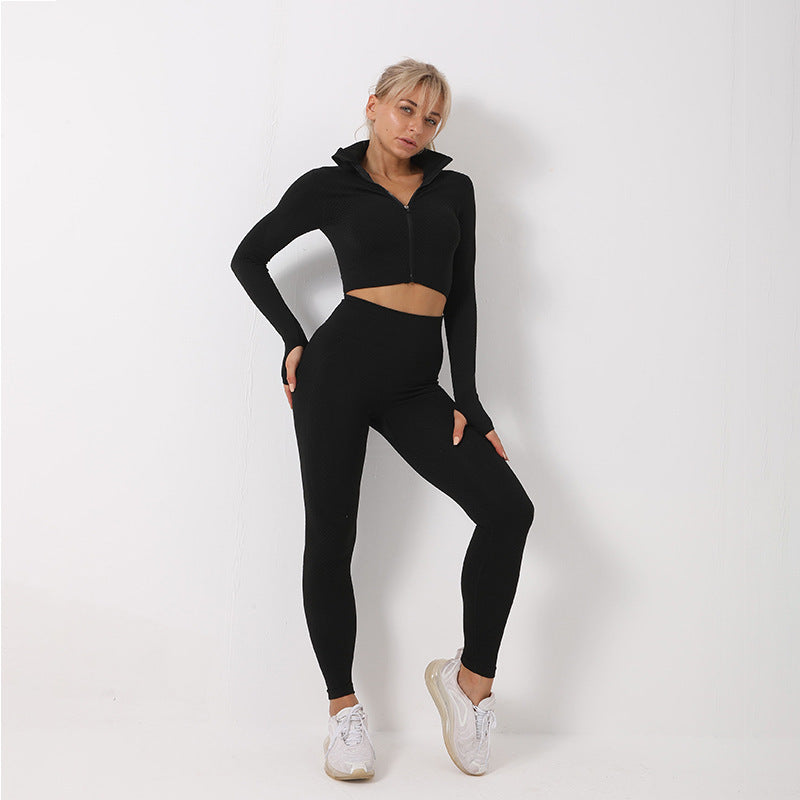 3PCS Yoga Set Seamless Sport Set Women Gym Clothing Leggings Women