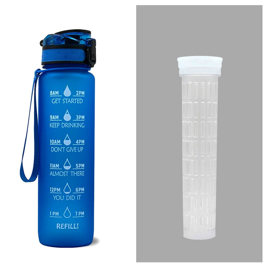 1L Tritan Water Bottle With Time Marker Bounce Cover Motivational