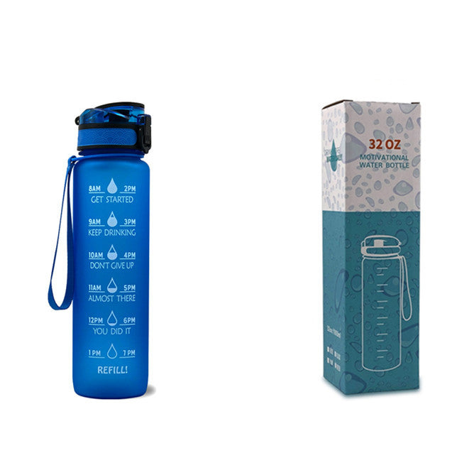1L Tritan Water Bottle With Time Marker Bounce Cover Motivational