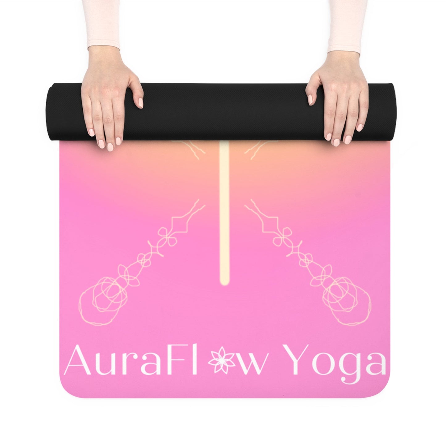 AuraFlow Yoga Mat, Eco-friendly, non-slip, microfiber & natural