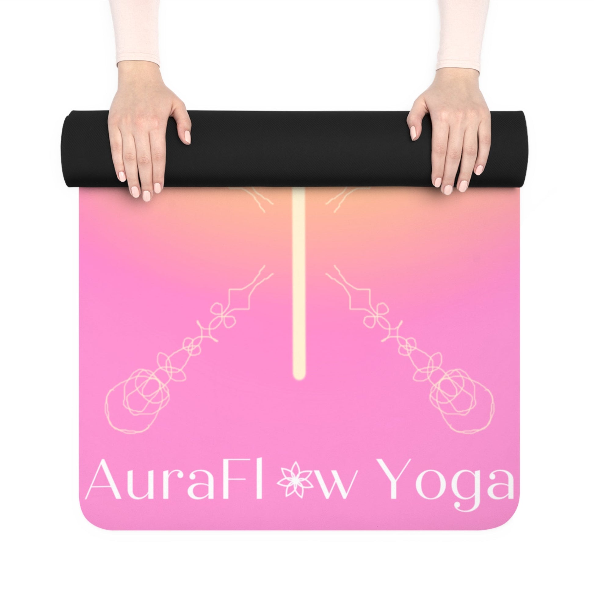 AuraFlow Yoga Mat, Eco-friendly, non-slip, microfiber & natural